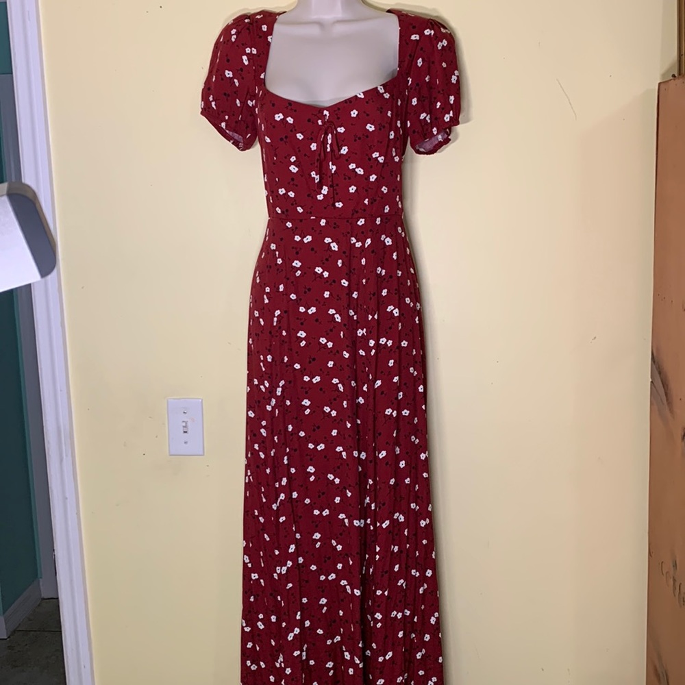 Reformation maxi dress scoop neck dress